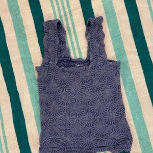 FREE PEOPLE Textured Floral Tank Top